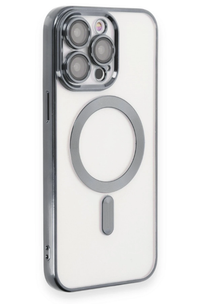 Newface iPhone 15 Pro Max Kılıf Kross Magneticsafe Kapak - Titan Gri resmi
