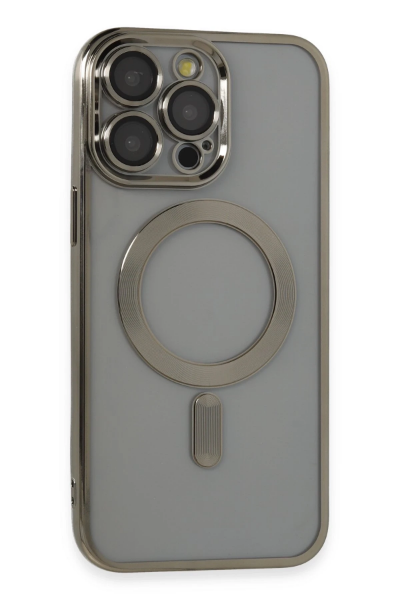 Newface iPhone 14 Pro Max Kılıf Kross Magneticsafe Kapak - Titan Gri resmi