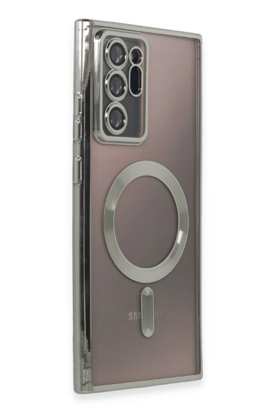 Newface Samsung Galaxy Note 20 Ultra Kılıf Kross Magneticsafe Kapak - Gümüş resmi
