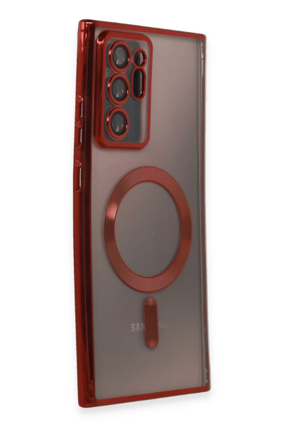 Newface Samsung Galaxy Note 20 Ultra Kılıf Kross Magneticsafe Kapak - Kırmızı resmi