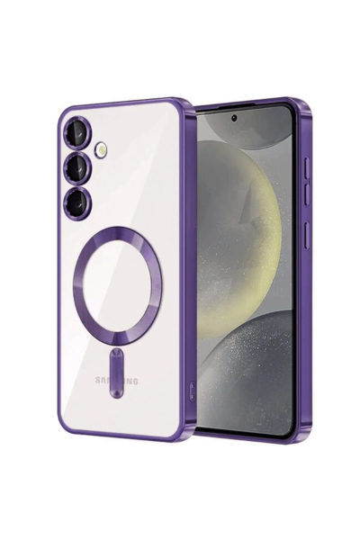 Newface Samsung Galaxy S24 Kılıf Kross Magneticsafe Kapak - Mor resmi