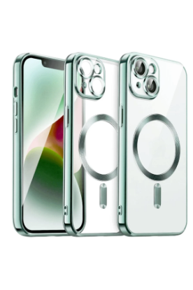 Newface iPhone 15 Kılıf Kross Magneticsafe Kapak - Açık Yeşil resmi