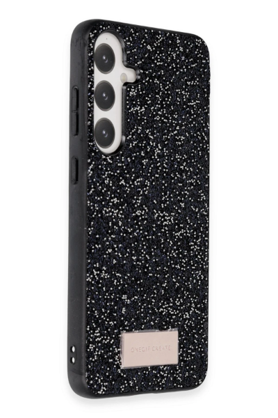 Onegif Samsung Galaxy S24 Plus Bright Simli Kapak - Siyah resmi