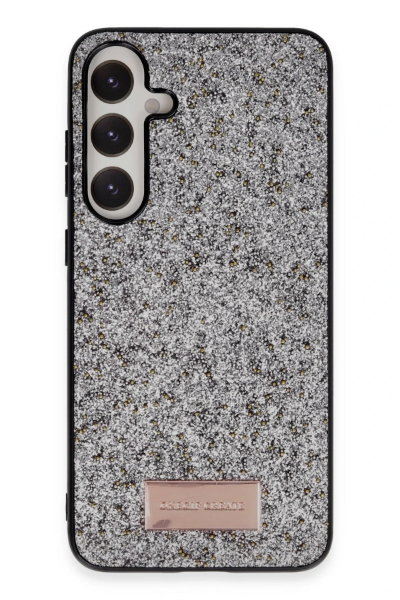 Onegif Samsung Galaxy S24 Plus Bright Simli Kapak - Gümüş resmi