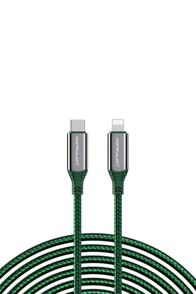 Konfulon DC35 Type-C to Lightning Kablo 1MT - Yeşil resmi