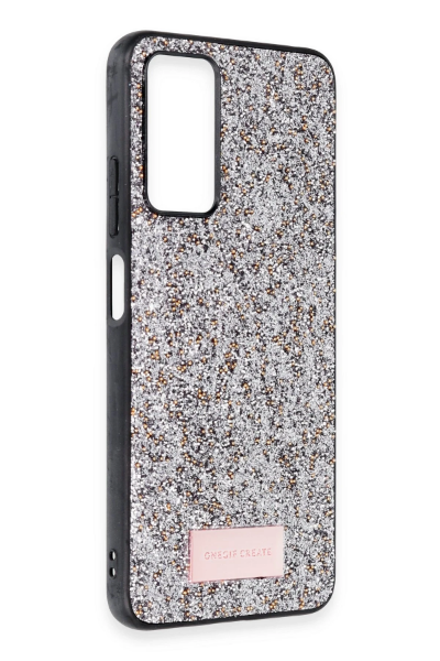 Onegif Xiaomi Redmi Note 12 Pro 4G Bright Simli Kapak - Gümüş resmi