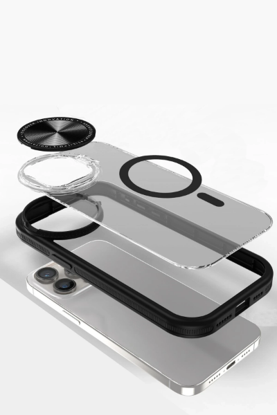 Newface iPhone 11 Kılıf Teleskop Lens Magsafe Silikon Kapak - Lacivert resmi