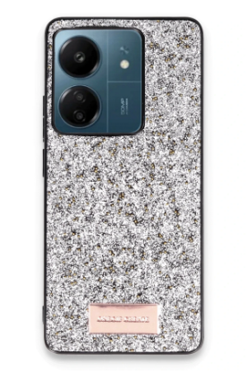 Onegif Xiaomi Redmi 13C Bright Simli Kapak - Gümüş resmi