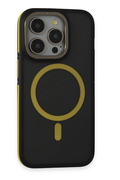 Joko iPhone 14 Pro Kılıf Rocky Magsafe Kapak - Siyah-Sarı resmi