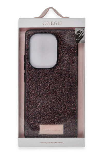 Onegif Xiaomi Redmi Note 13 Pro 4G Bright Simli Kapak - Gold resmi