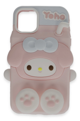 Newface iPhone 12 Kılıf Poky Karakter Silikon Kapak - Desen 2 resmi