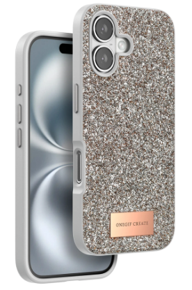 Onegif iPhone 16 Bright Simli Kapak - Gold resmi
