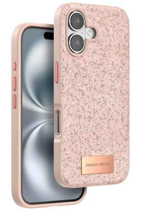 Onegif iPhone 16 Bright Simli Kapak - Pembe resmi