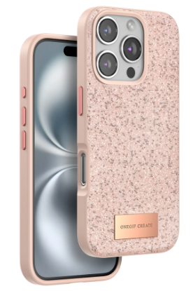 Onegif iPhone 16 Pro Bright Simli Kapak - Pembe resmi