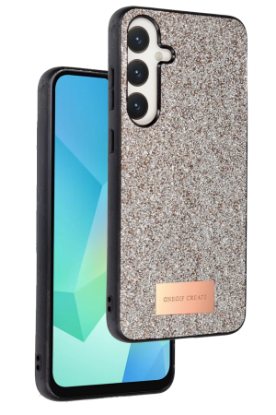 Onegif Samsung Galaxy S24 FE Bright Simli Kapak - Gold resmi