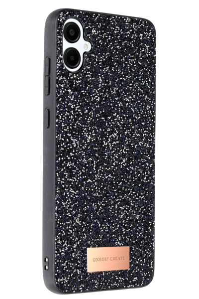 Onegif Samsung Galaxy A06 Bright Simli Kapak - Siyah resmi