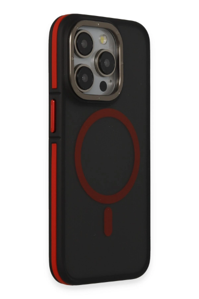 Joko iPhone 15 Pro Max Rocky Magsafe Kapak - Siyah-Kırmızı resmi