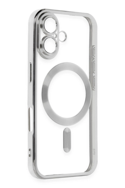 Newface iPhone 16 Kılıf Kross Magneticsafe Kapak - Gümüş resmi