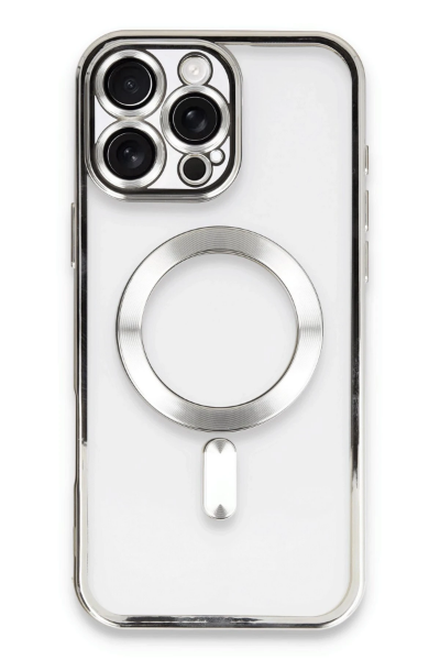 Newface iPhone 16 Pro Kılıf Kross Magneticsafe Kapak - Gümüş resmi