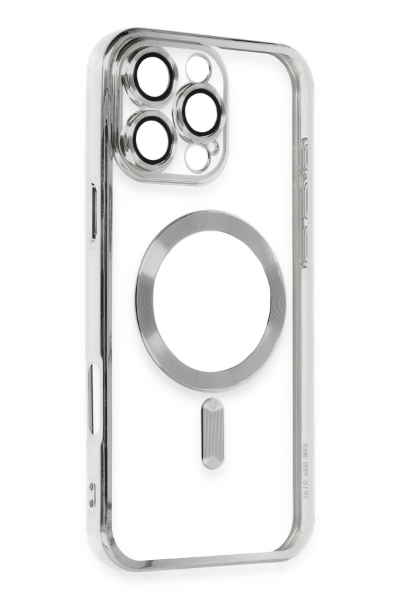 Newface iPhone 16 Pro Kılıf Kross Magneticsafe Kapak - Gümüş resmi