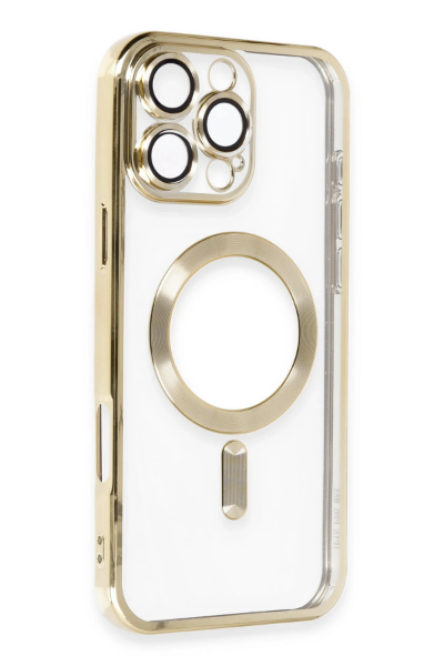 Newface iPhone 16 Pro Max Kılıf Kross Magneticsafe Kapak - Gold resmi