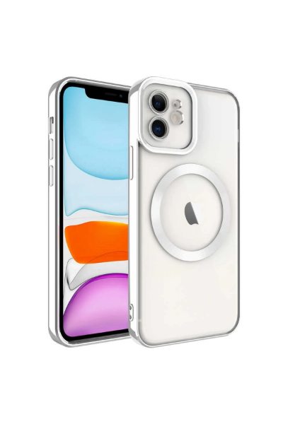 Newface iPhone 12 Kılıf Kross Magneticsafe Kapak - Titan Gri resmi