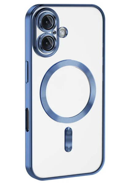 Newface iPhone 16 Plus Kılıf Kross Magneticsafe Kapak - Mavi resmi