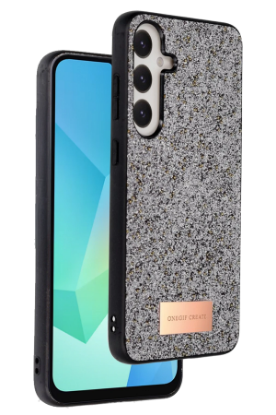 Onegif Samsung Galaxy A36 Bright Simli Kapak - Gümüş resmi