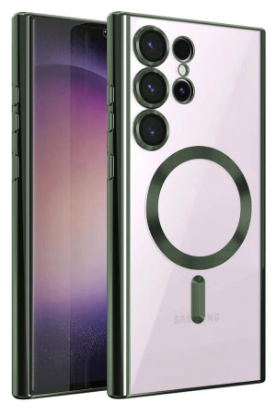 Newface Samsung Galaxy S25 Ultra Kılıf Kross Magneticsafe Kapak - Koyu Yeşil resmi
