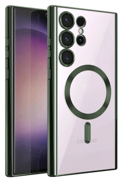 Newface Samsung Galaxy S25 Ultra Kılıf Kross Magneticsafe Kapak - Koyu Yeşil resmi