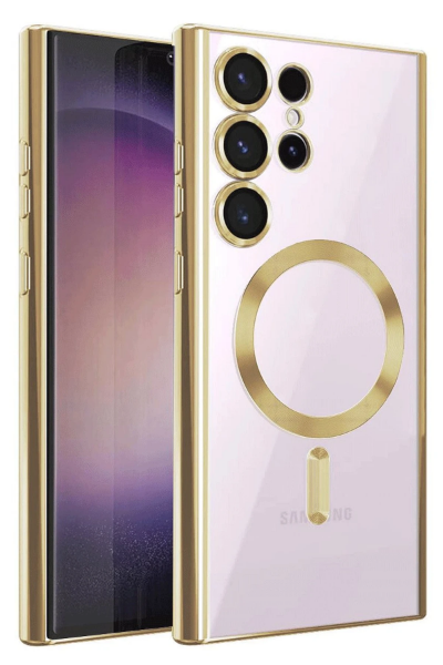 Newface Samsung Galaxy S25 Ultra Kılıf Kross Magneticsafe Kapak - Gold resmi