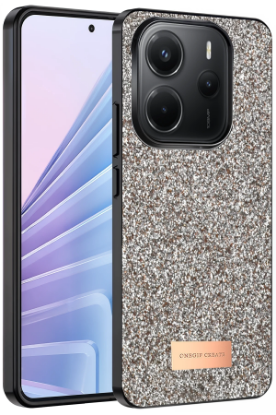 Onegif Xiaomi Redmi Note 14 4G Bright Simli Kapak - Gold resmi