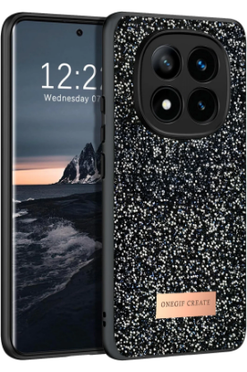 Onegif Xiaomi Redmi Note 14 Pro 4G Bright Simli Kapak - Siyah resmi