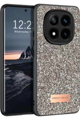 Onegif Xiaomi Redmi Note 14 Pro 4G Bright Simli Kapak - Gold resmi