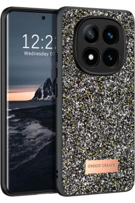 Onegif Xiaomi Redmi Note 14 Pro 4G Bright Simli Kapak - Gümüş resmi