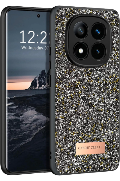 Onegif Xiaomi Redmi Note 14 Pro 4G Bright Simli Kapak - Gümüş resmi