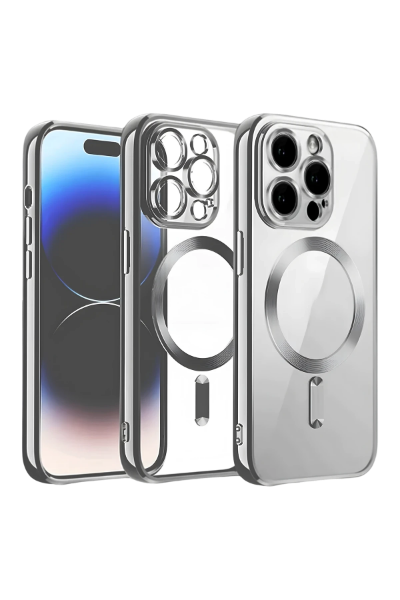 Newface iPhone 13 Pro Max Kılıf Kross Magneticsafe Kapak - Titan Gri resmi
