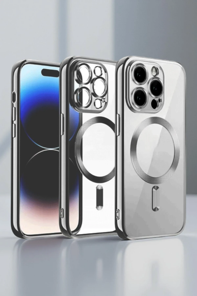 Newface iPhone 13 Pro Max Kılıf Kross Magneticsafe Kapak - Titan Gri resmi
