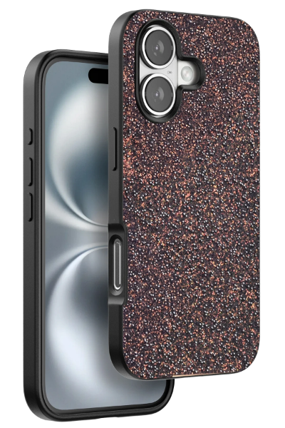 Onegif iPhone 16 Plus Bright Simli Kapak - Derin Mor resmi