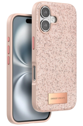Onegif iPhone 16 Plus Bright Simli Kapak - Pembe resmi