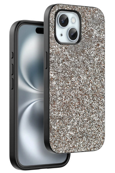 Onegif iPhone 15 Plus Bright Simli Kapak - Gold resmi