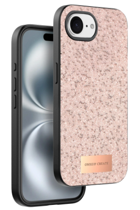 Onegif Apple iPhone 16E Bright Simli Kapak - Pembe resmi