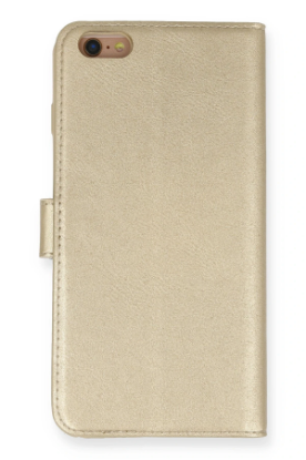Newface iPhone 6 Plus Kılıf Trend S Plus Kapaklı Kılıf - Gold resmi