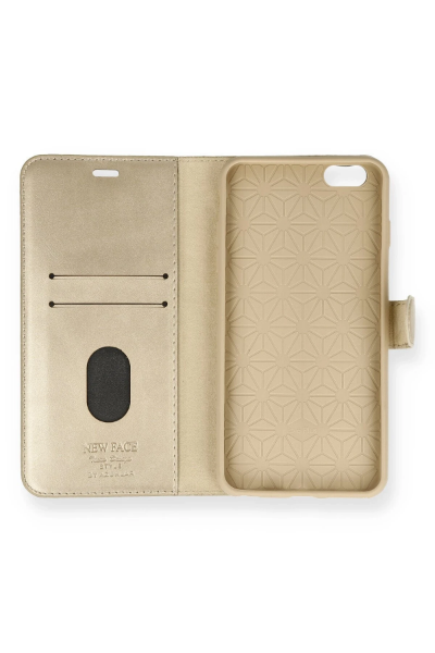 Newface iPhone 6 Plus Kılıf Trend S Plus Kapaklı Kılıf - Gold resmi