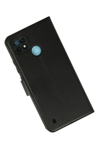 Newface Realme C21 Kılıf Trend S Plus Kapaklı Kılıf - Siyah resmi