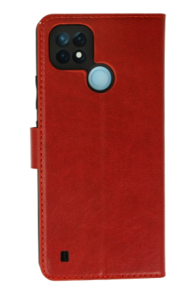 Newface Realme C21 Kılıf Trend S Plus Kapaklı Kılıf - Kırmızı resmi
