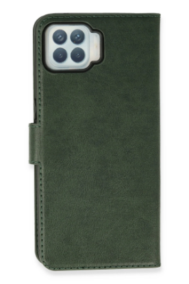 Newface Oppo Reno 4 Lite Kılıf Trend S Plus Kapaklı Kılıf - Yeşil resmi