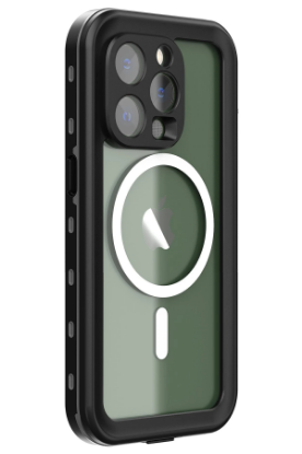 Newface iPhone 14 Pro Kılıf Red Pepper Magneticsafe Su Geçirmez Kılıf - Siyah-Gri resmi