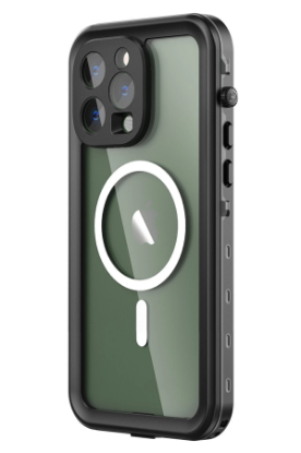 Newface iPhone 14 Pro Max Kılıf Red Pepper Magneticsafe Su Geçirmez Kılıf - Siyah-Gri resmi