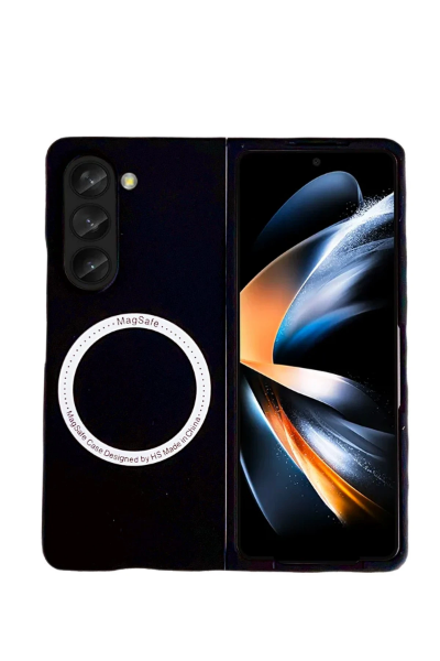 Newface Samsung Galaxy Z Fold 5 Kılıf Mata Fold Kapak - Siyah resmi